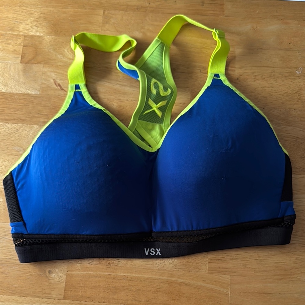 VSX Vibrant Blue and Neon Yellow Sports Bra